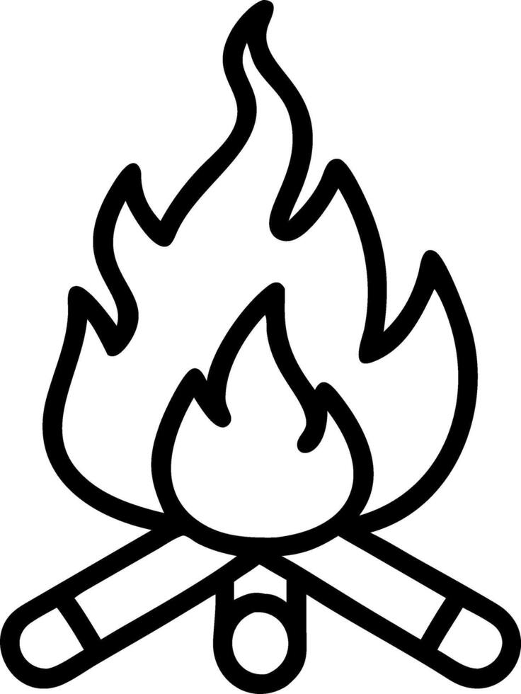Reyes Magos celebrating around a bonfire with plain background and copy space vector