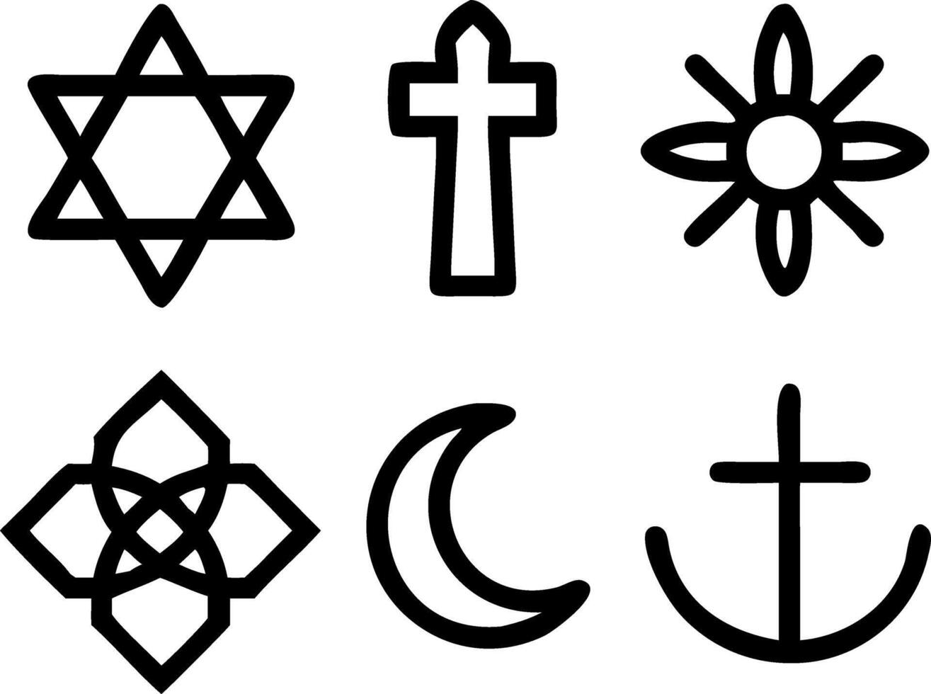 Religious Icons Set vector