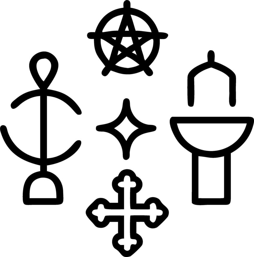 Religious Diversity Icons vector