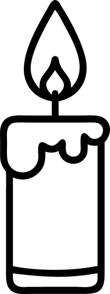Plain black background with lit candle and copy space above vector