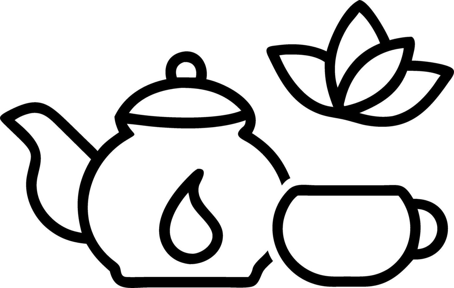 Plain background with neatly arranged herbal teas and teapots copy space on side vector
