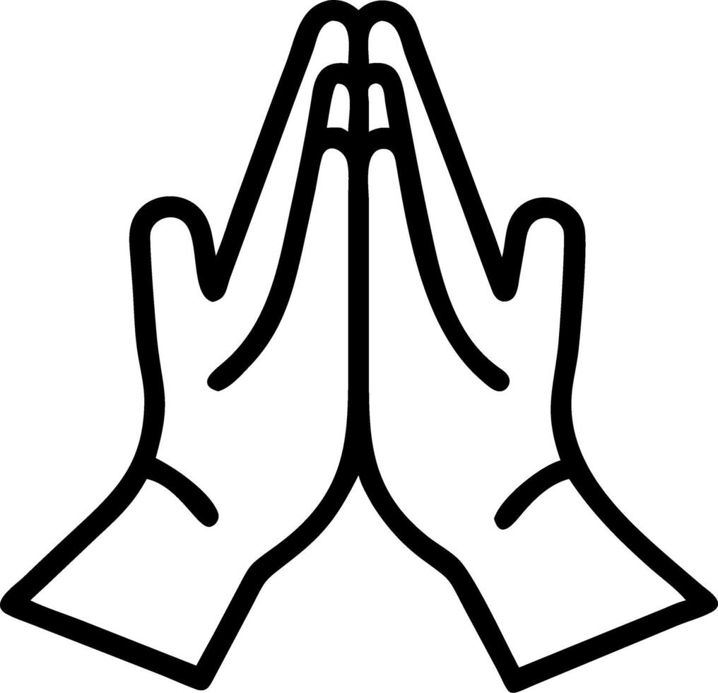 Portrait Peaceful Devotion vector