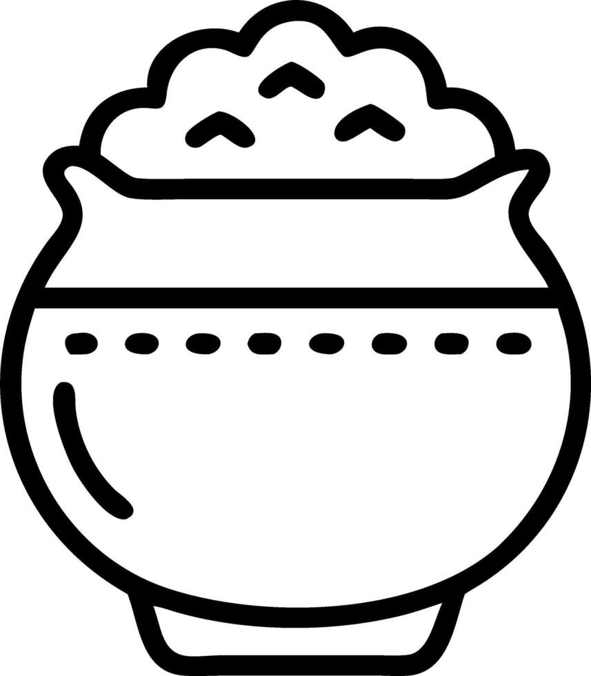 Pongal Pot Boiling Close up vector