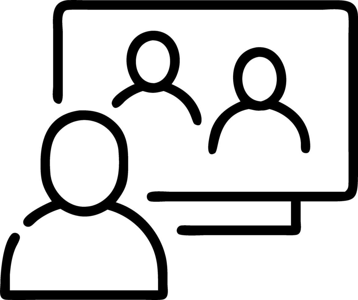 Portrait of team members using AI driven smartboards for interactive collaboration copy space on right vector
