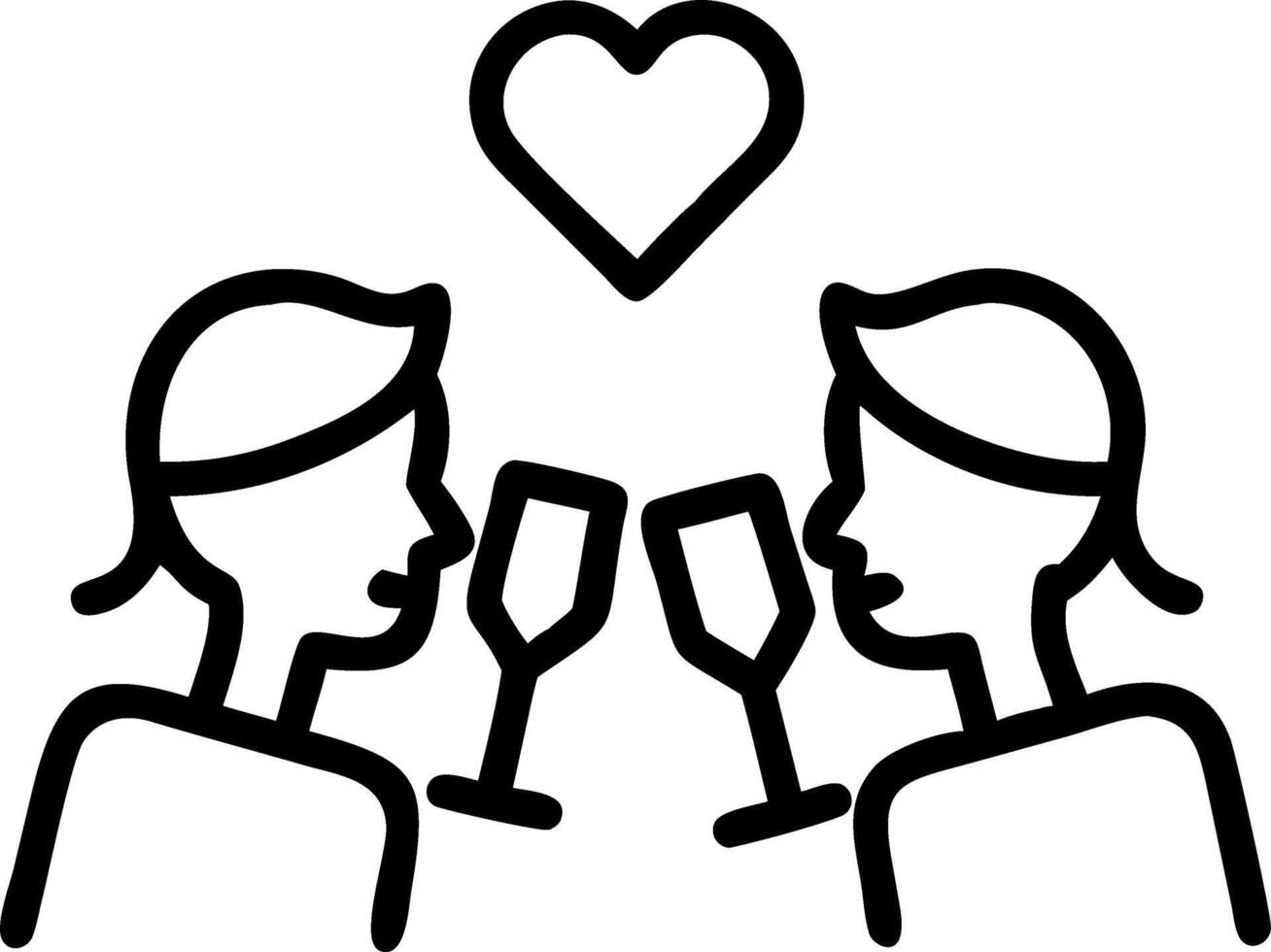 Portrait of couple sharing a romantic toast with sparkling wine copy space above vector