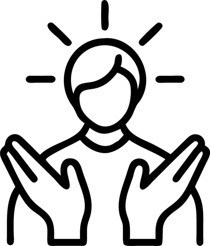 Portrait Harmonious Worship vector