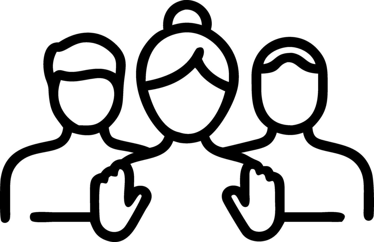 Portrait Faith Collaboration vector