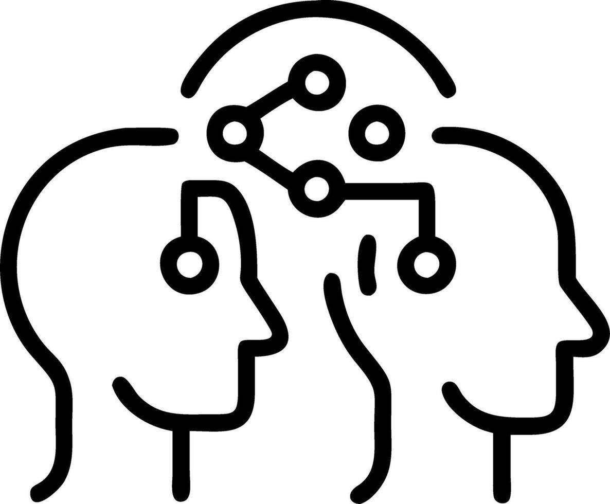 Portrait of team members using neural interface devices for seamless collaboration copy space on right vector