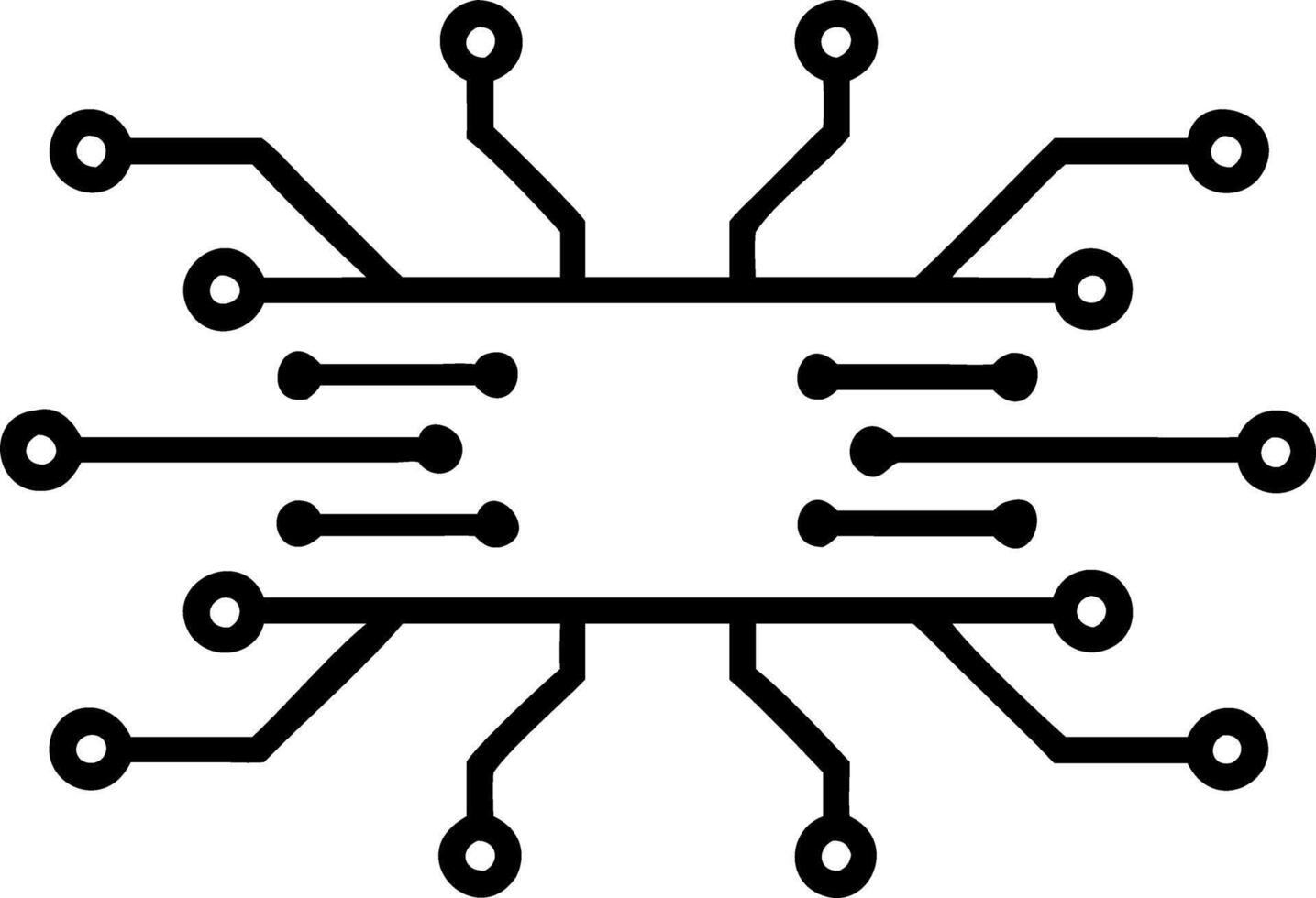 Plain white background with futuristic digital wireframe and copy space vector