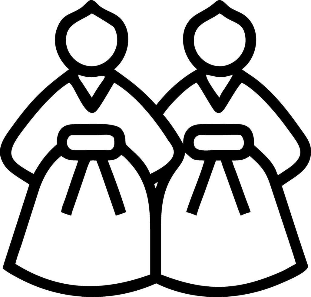 Plain Seollal Traditional Bowing Background vector