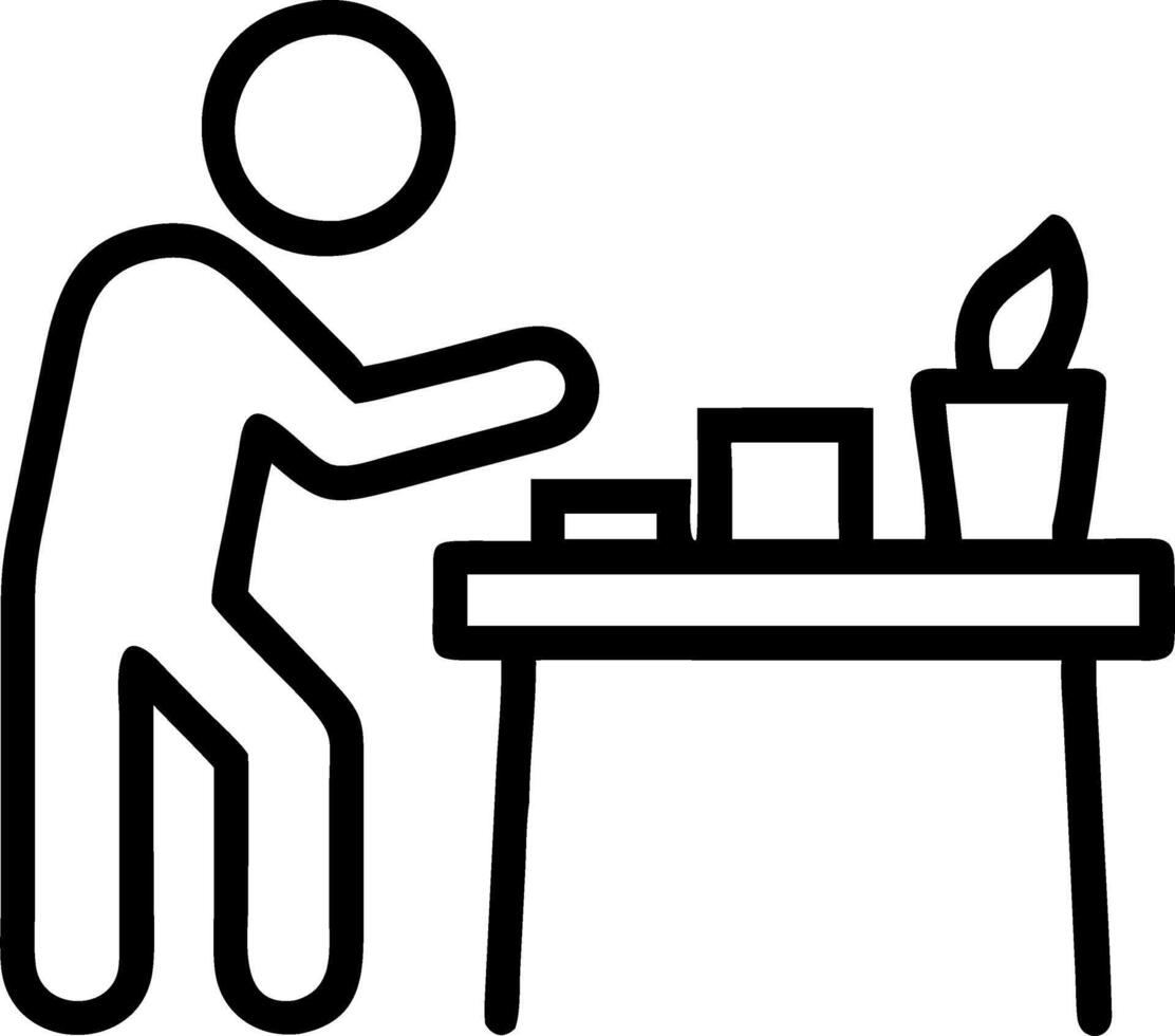 Person arranging a self care kit on a table copy space on left Set 5 vector