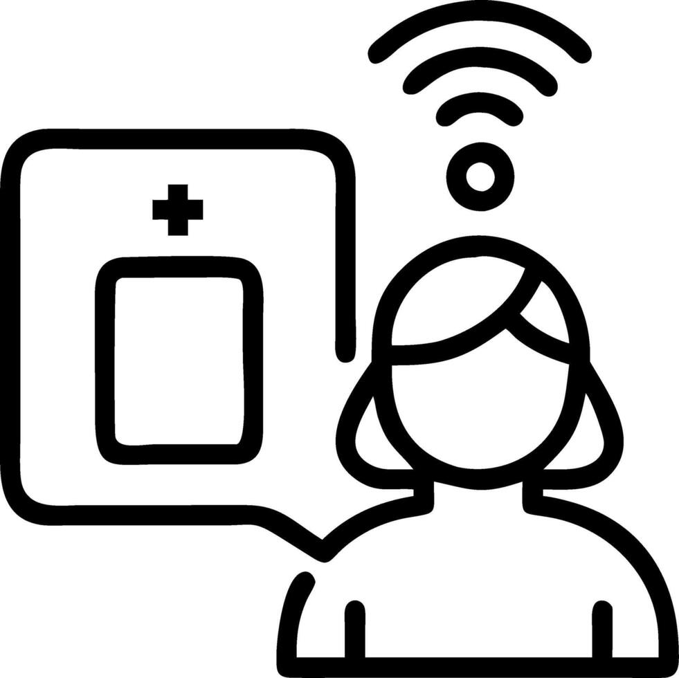 Nurse conducting remote health check up in patient home ample copy space Set 3 vector