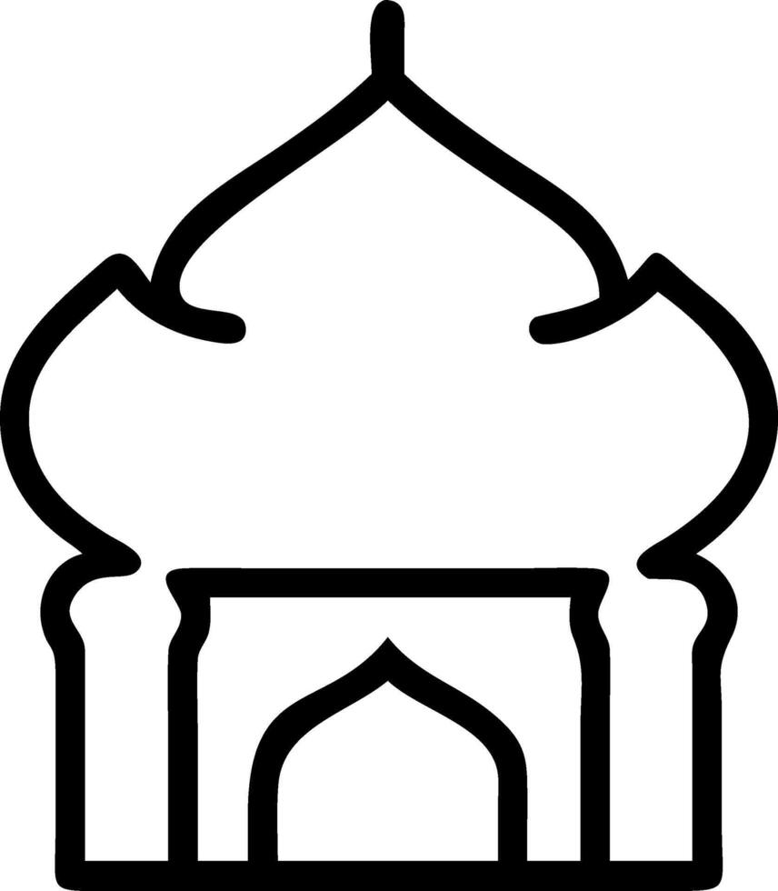 Plain background with a subtle outline of a mosque copy space below vector