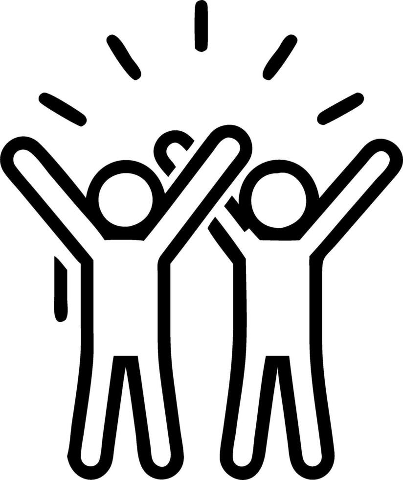 Plain background of a business team celebrating innovation success with copy space vector