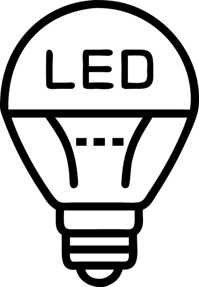 Macro shot of LED light bulb filament vector