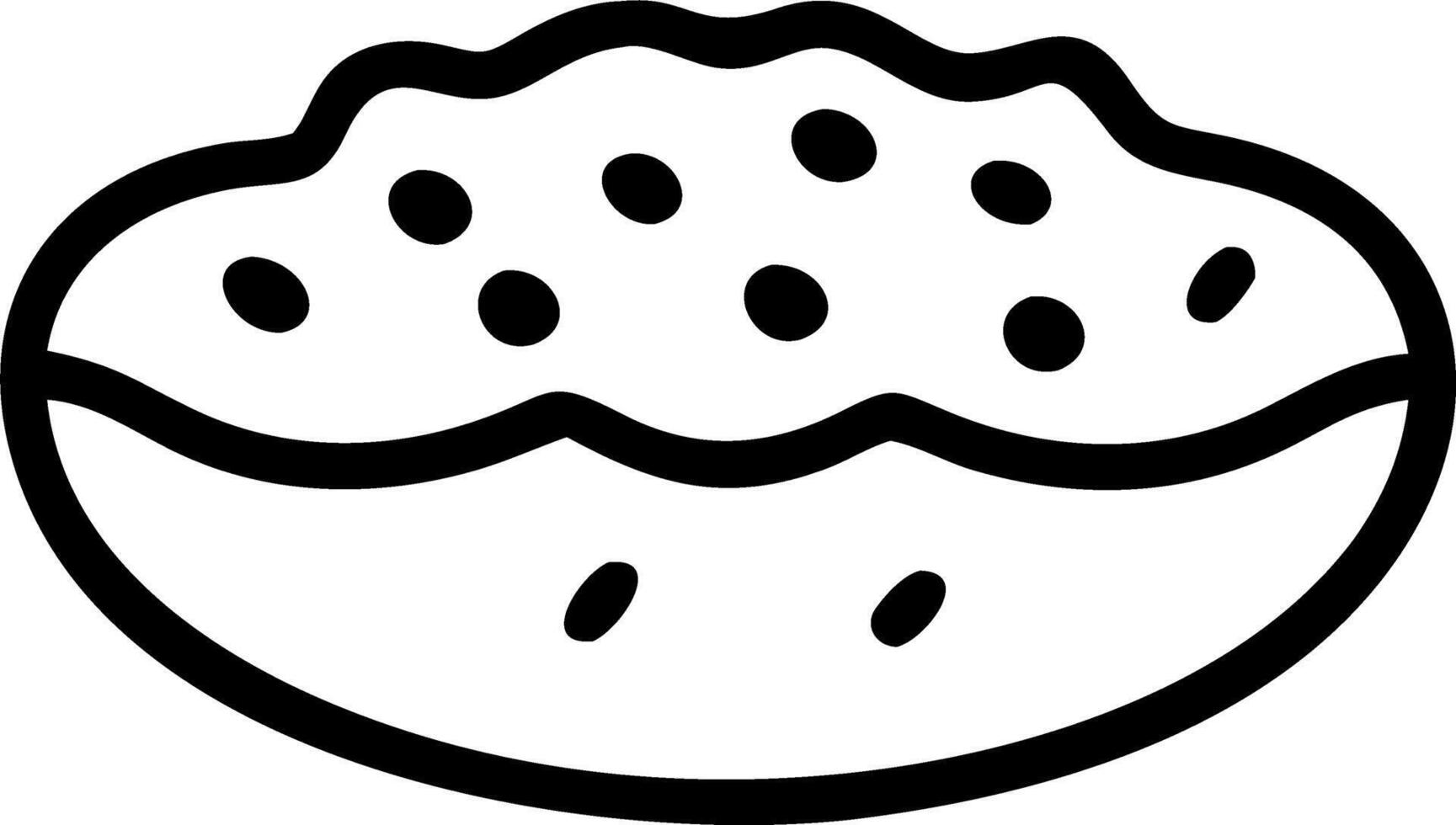 Macro shot of traditional food dish copy space below. vector