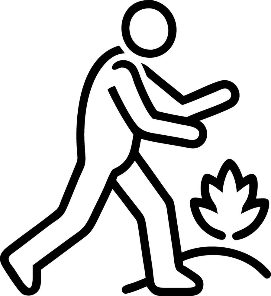 Man enjoying a relaxing walk with soft abstract elements copy space on left vector