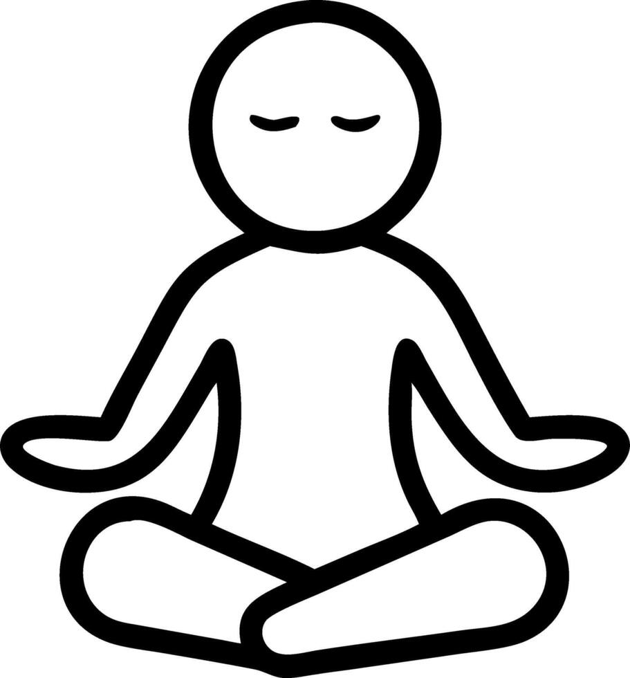 Mindfulness meditation icon vector