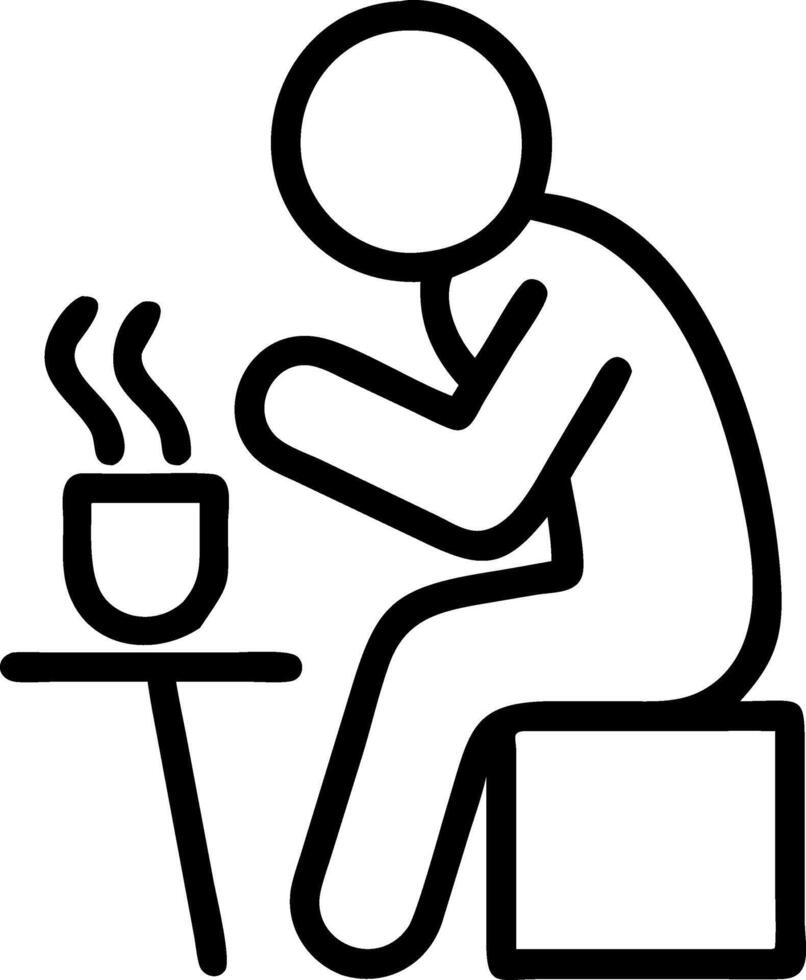 Melancholic Coffee Break vector