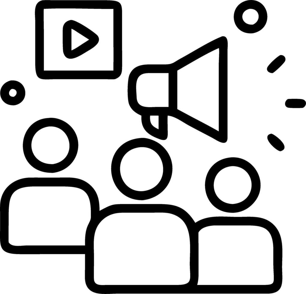 Marketing team collaborating on influencer campaigns bokeh digital art background copy space on right. Set 10 vector