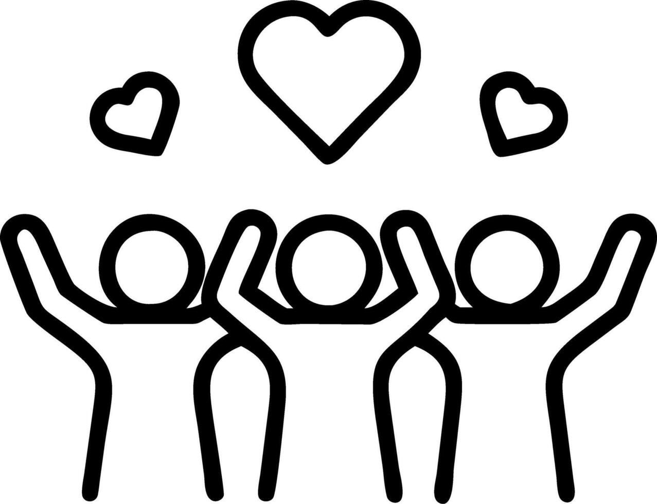 Multicultural friends celebrating at wedding with copy space vector