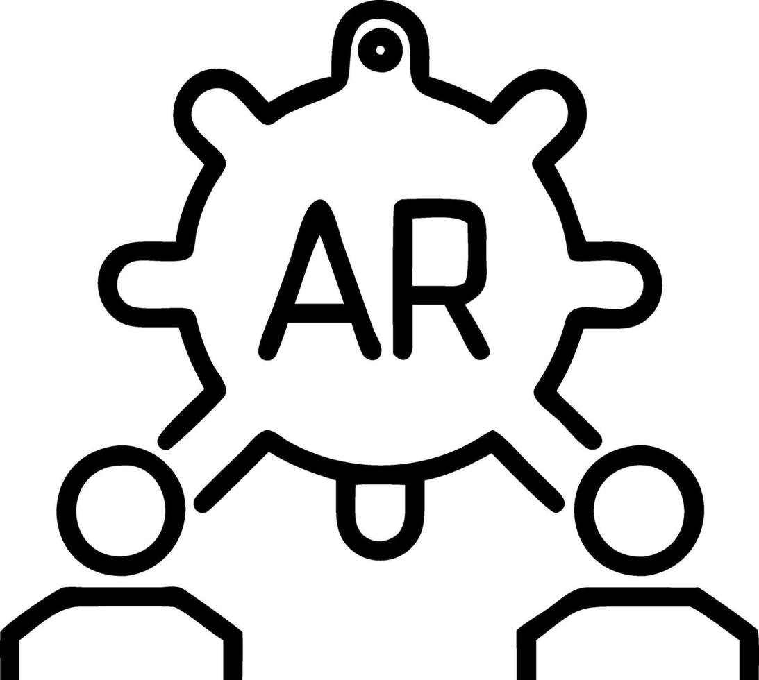 Macro shot of engineers collaborating using augmented reality tools with copy space vector
