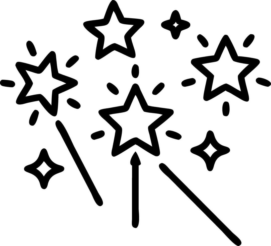 Macro shot of glittering sparklers creating light trails copy space below. vector