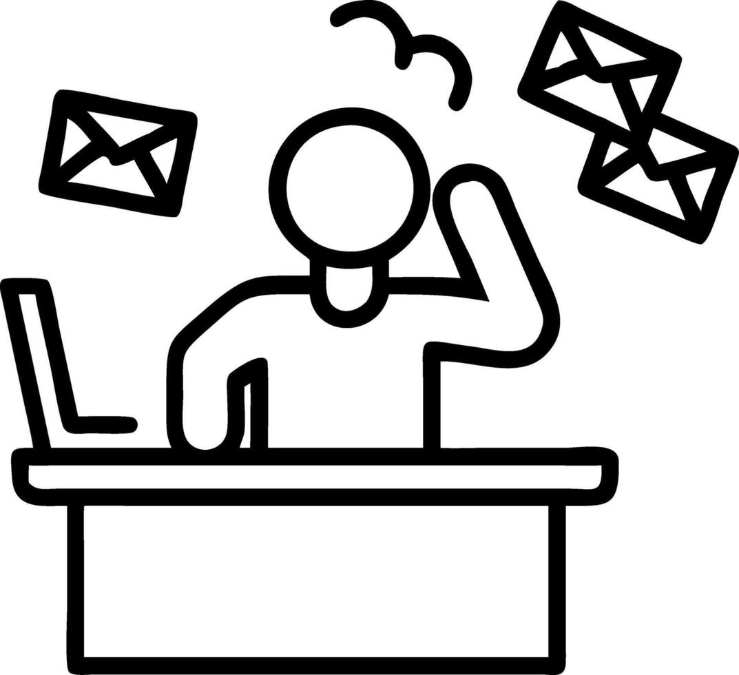 Manager receiving constant phone calls and emails Set 5 vector