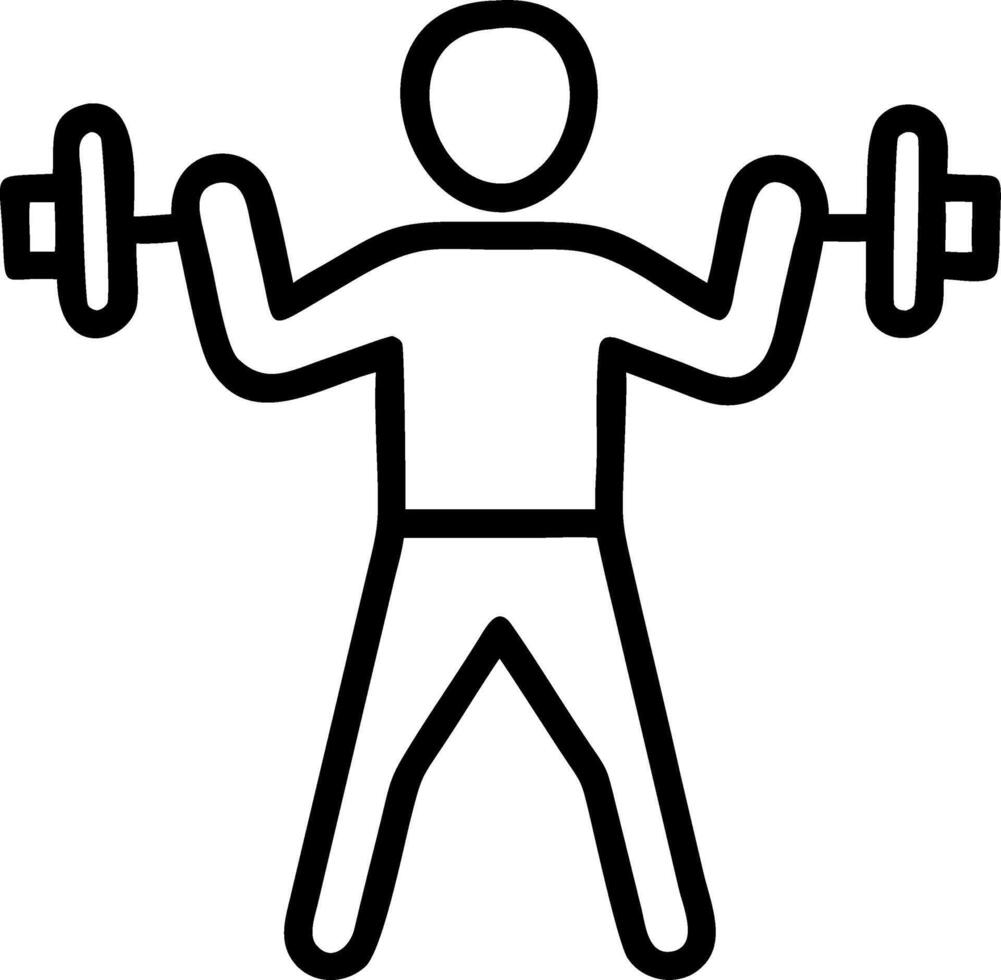 Man performing a home workout with weights copy space on left Set 3 vector