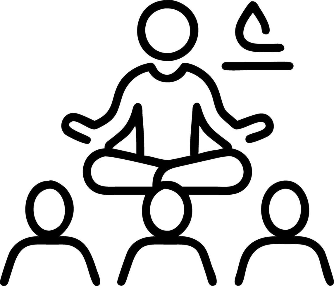 Manager leading a mindful meeting Set 2 vector