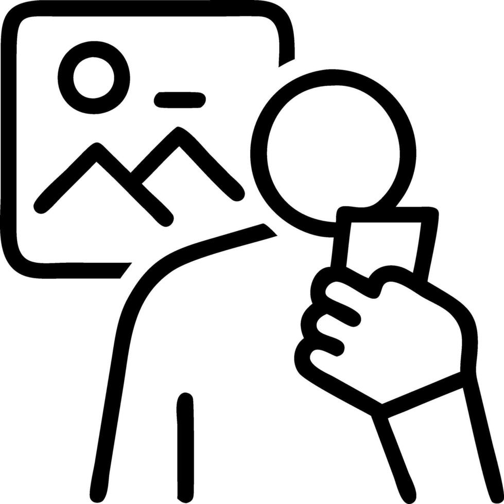 Marketer capturing photo with smartphone in urban setting copy space included vector