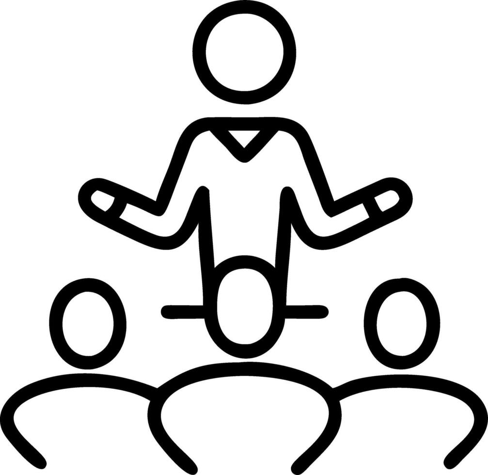 Manager leading a mindful meeting Set 6 vector