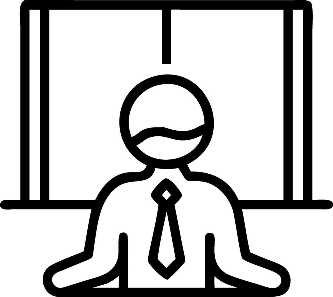 Manager practicing deep breathing exercises Set 4 vector