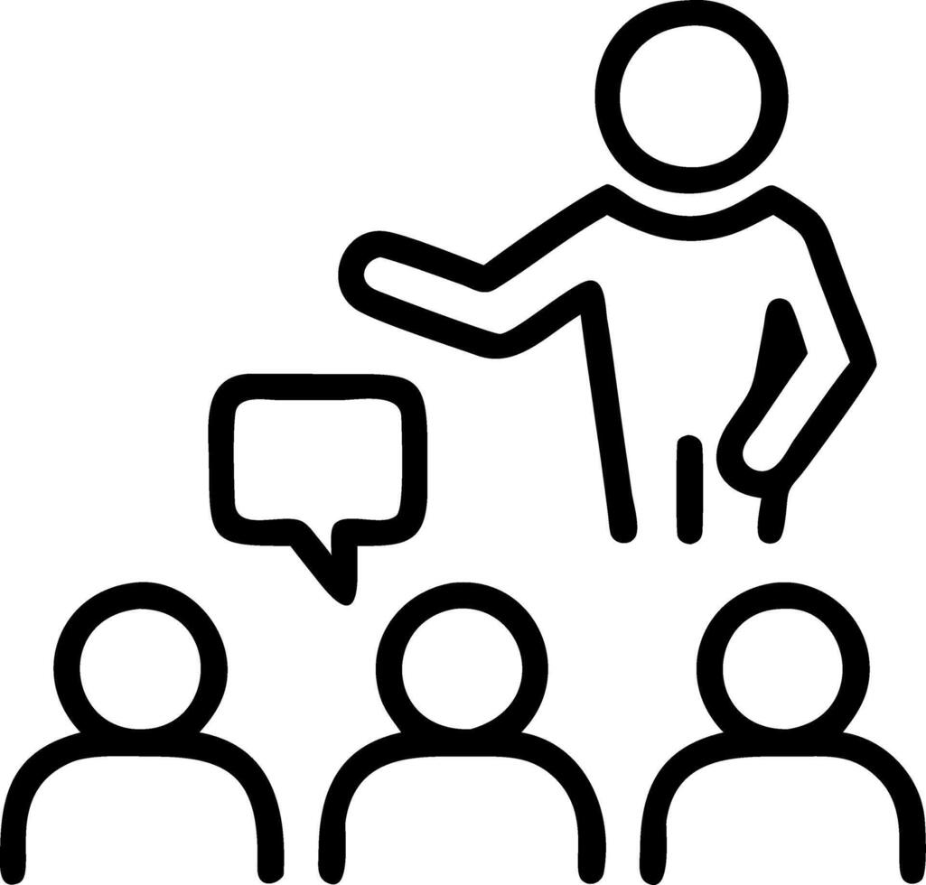 Manager leading a mindful meeting Set 3 vector