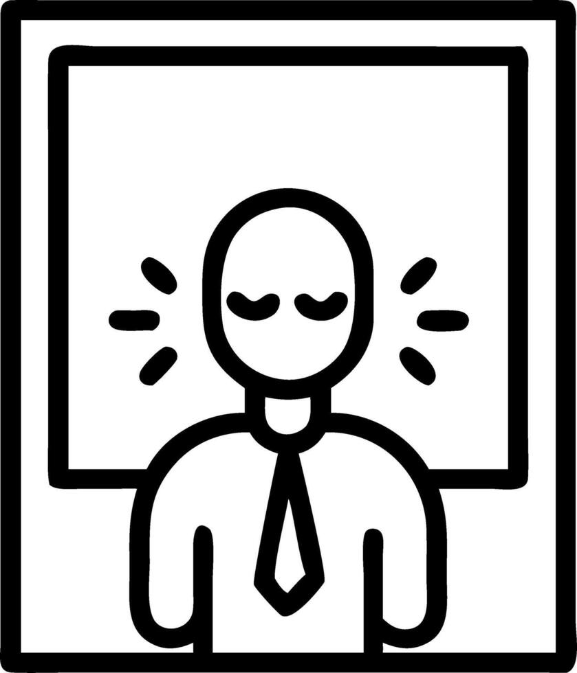 Manager practicing deep breathing exercises Set 5 vector