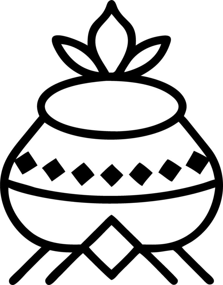 Plain Pongal Cultural Patterns vector