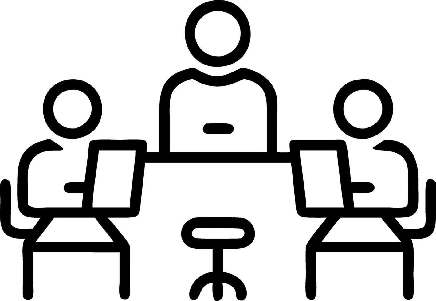 Plain office background with marketing team collaboration copy space vector