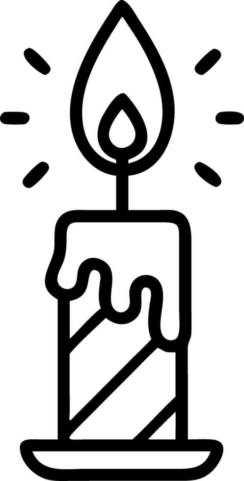 Macro of a glowing candle flame symbolizing enlightenment and epiphany with copy space vector