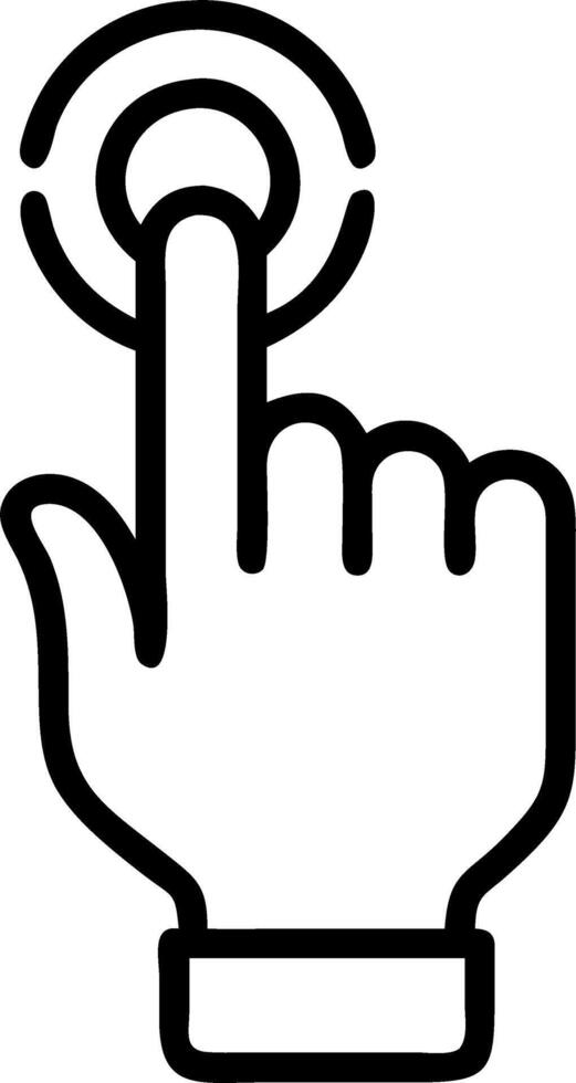 Macro of workers finger pressing digital industrial control button vector