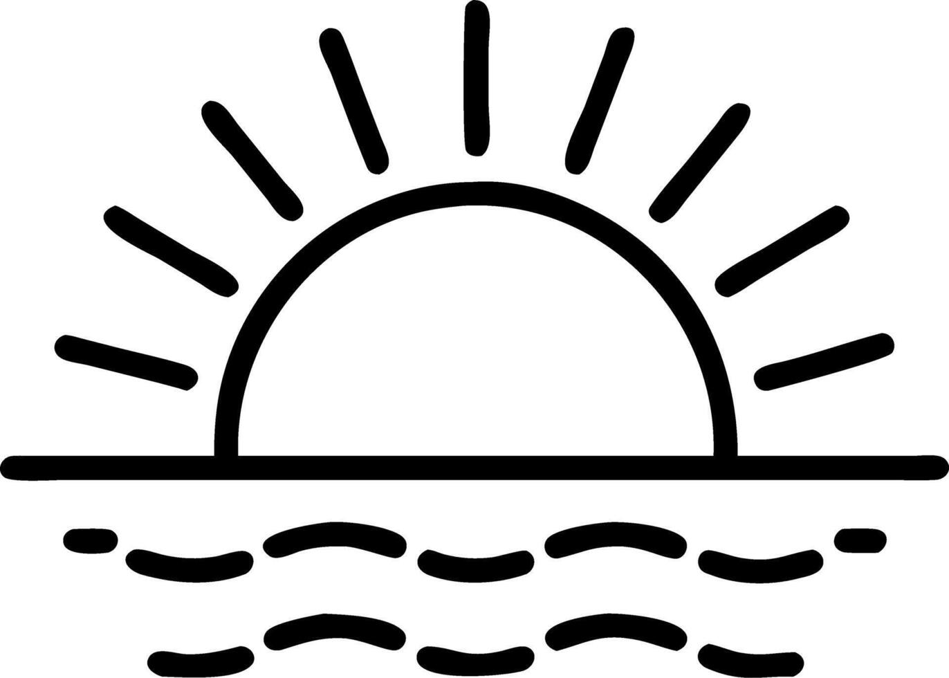 Macro of a sunrise over the horizon symbolizing new beginnings and epiphany with copy space vector