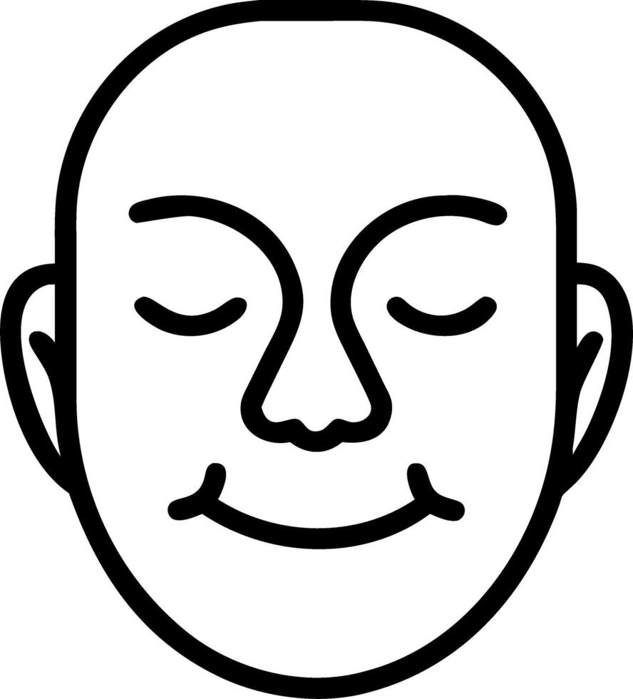 Macro of soft smile on face with relaxed expression vector