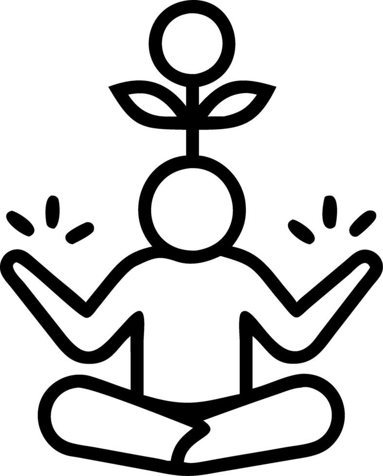 Person practicing mindfulness while gardening with copy space vector