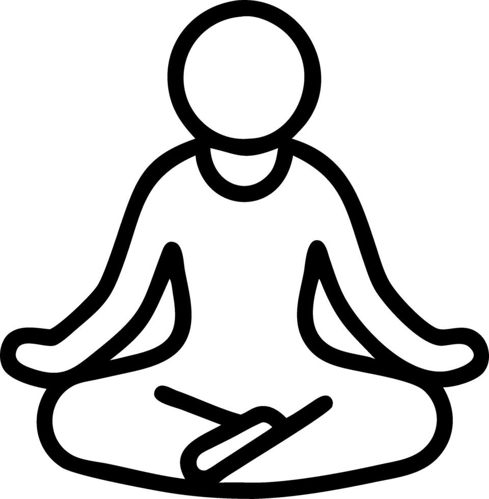 Person practicing meditation with plain background copy space on left vector