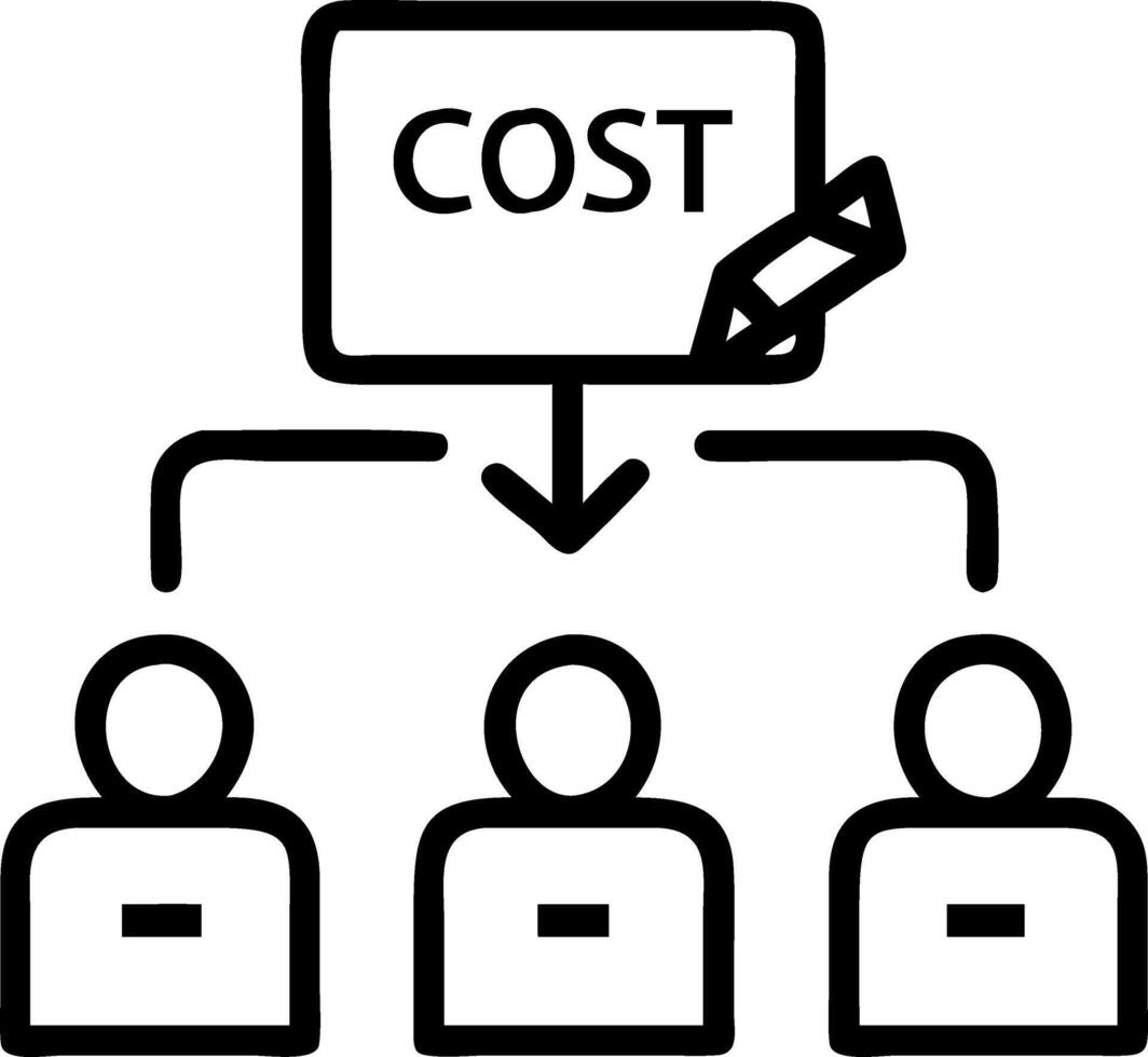 Logistics team collaborating on cost reduction Set 2 vector