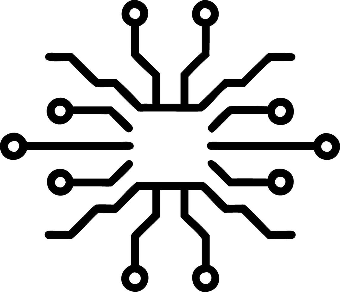 Plain dark blue background with small glowing circuit patterns symbolizing connectivity vector