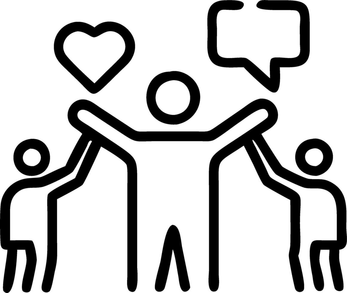 Group of volunteers experiencing a collective realization during a community project with copy space vector