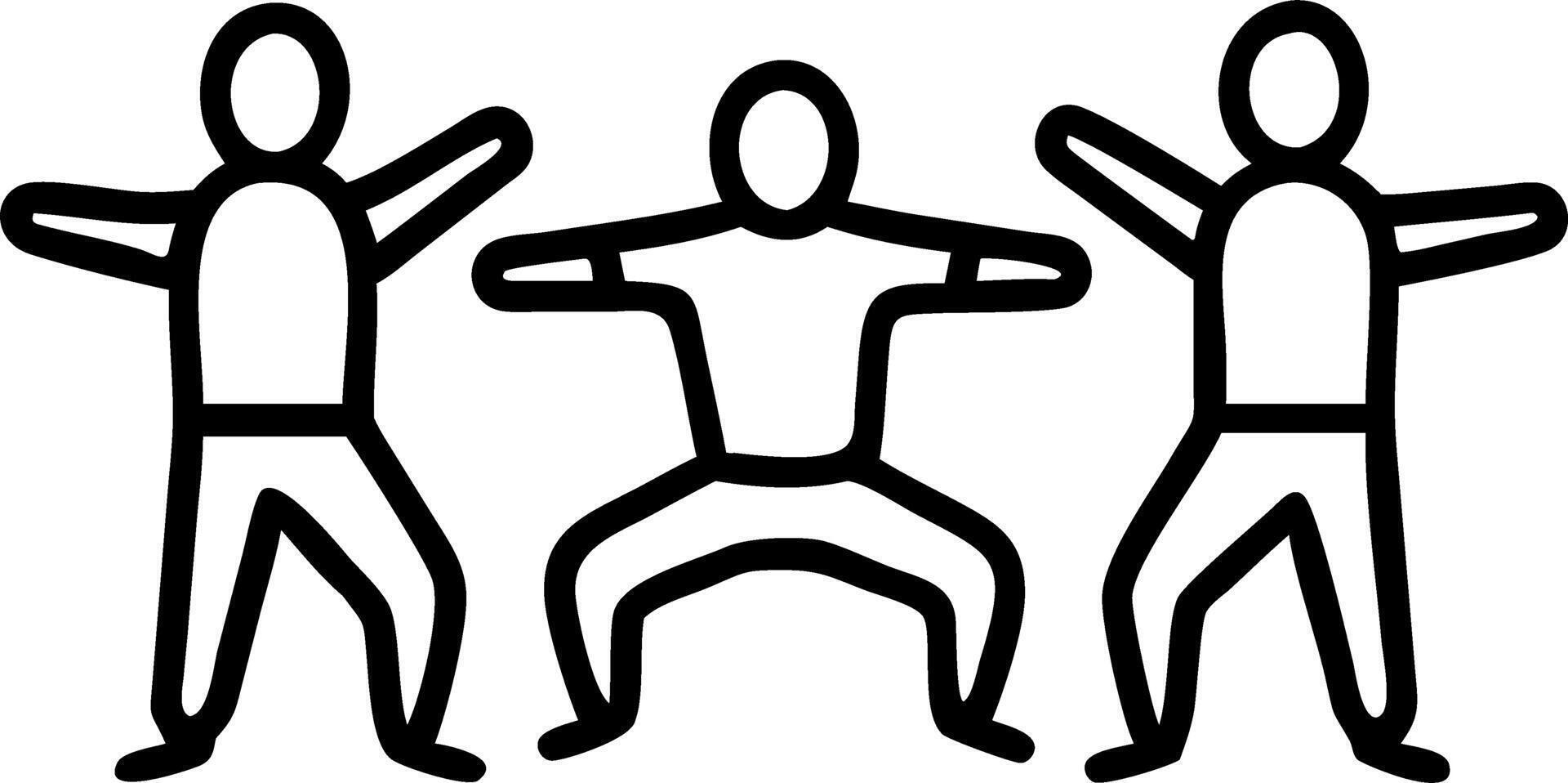 Group of seniors practicing yoga in park with copy space vector