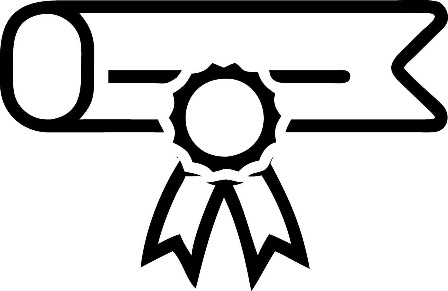 Graduation Diploma and Ribbon vector
