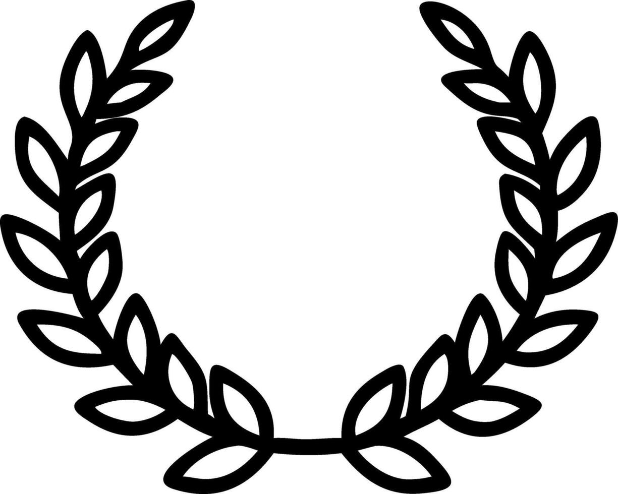 Graduation Laurel Wreath Icon vector