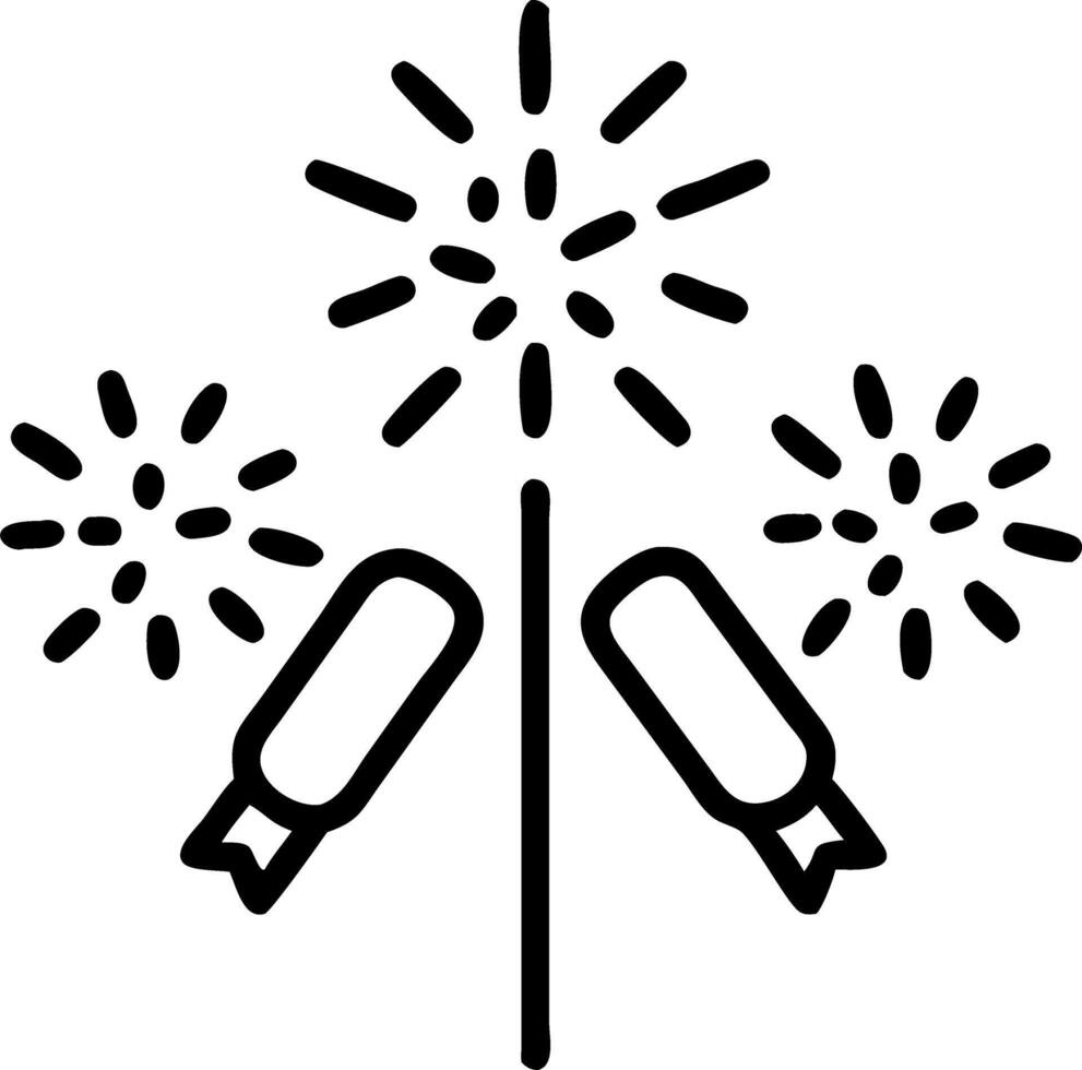 Glossy Seollal Traditional Fireworks Background vector